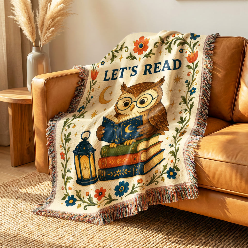 Let's Read Scholar Owl Blanket