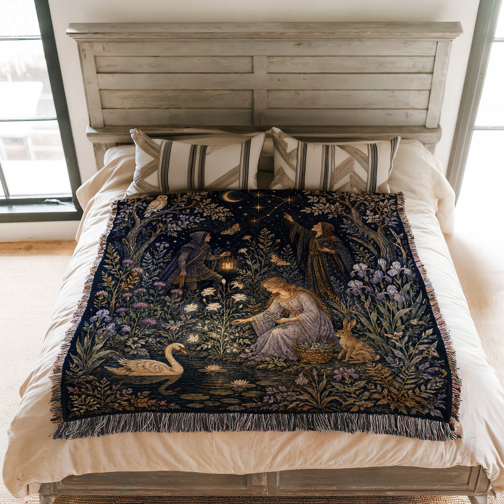 The Starlit Enchanters’ Garden Blanket