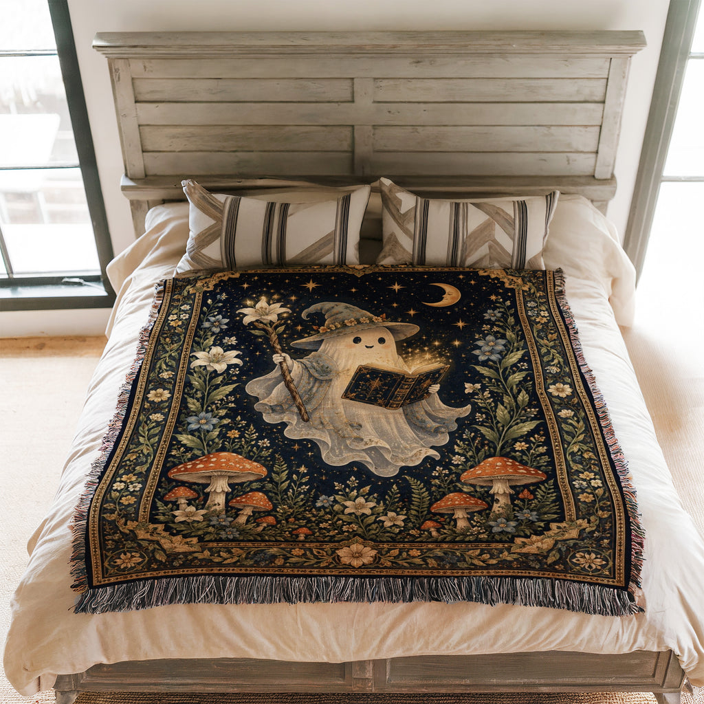 Moonlit Ghost Wizard Reader Blanket