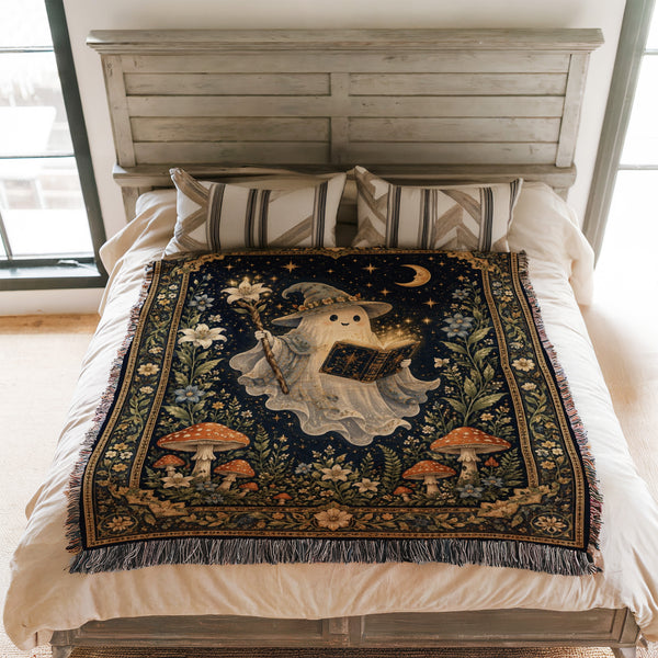 Moonlit Ghost Wizard Reader Blanket