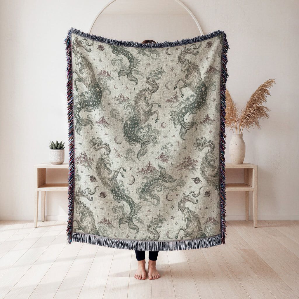 Capricorn Celestial Sea-Goat Pattern Blanket