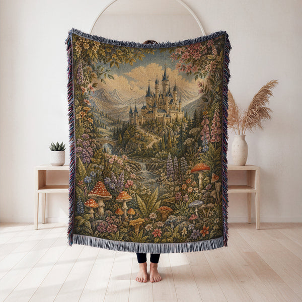 The Wildflower Mushroom Castle Blanket