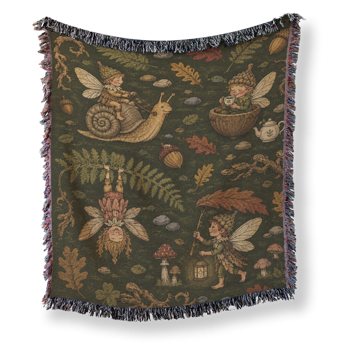 Acorn Woodland Fairies Blanket