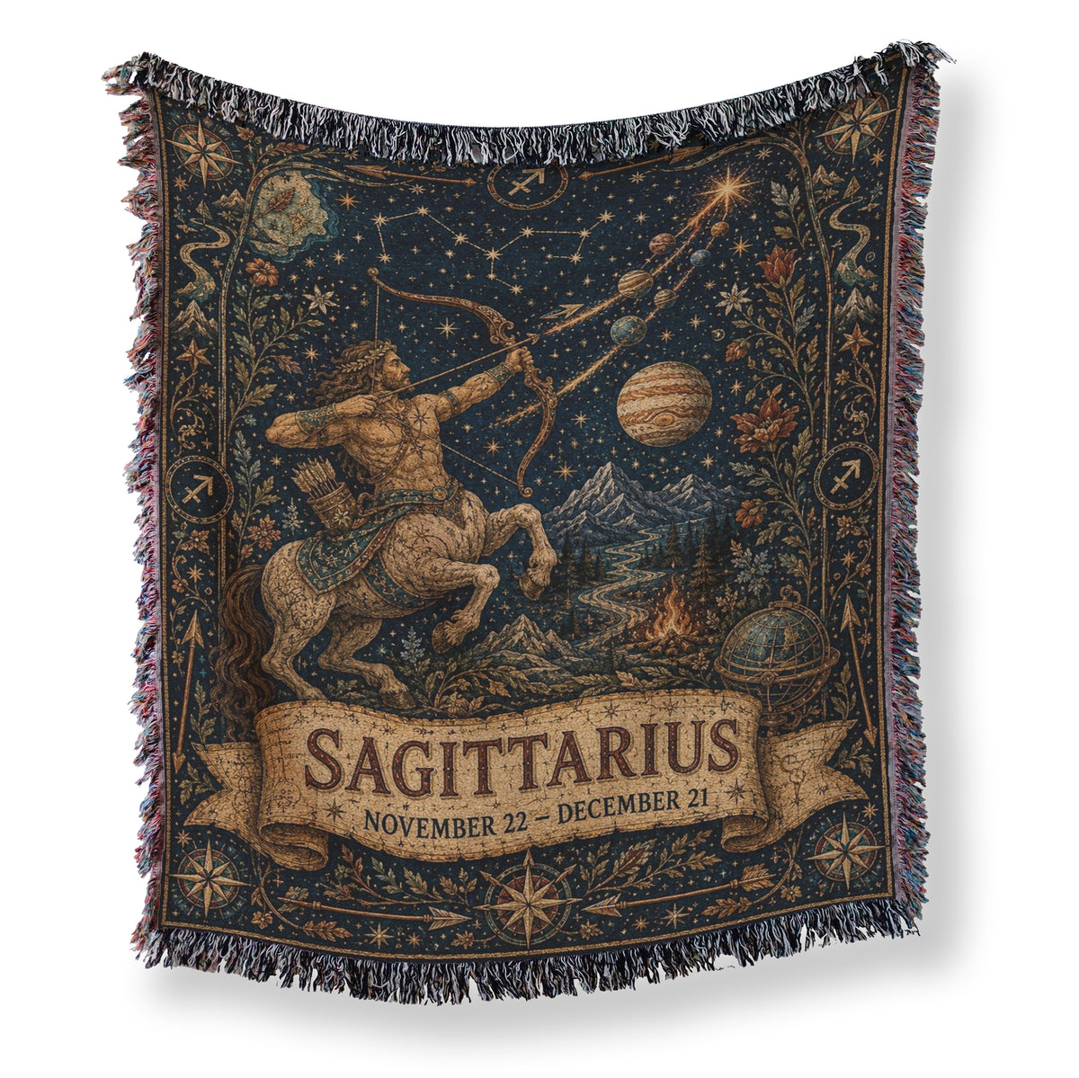 Sagittarius Starbound Centaur Archer Blanket