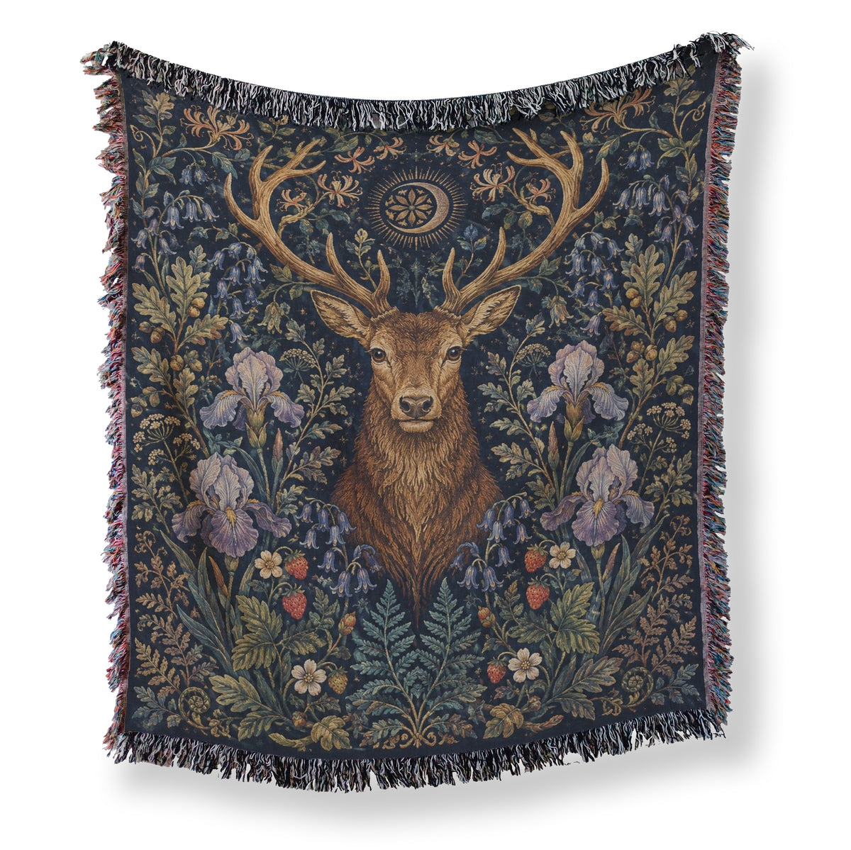 The Stag of the Iris Garden Blanket Main image