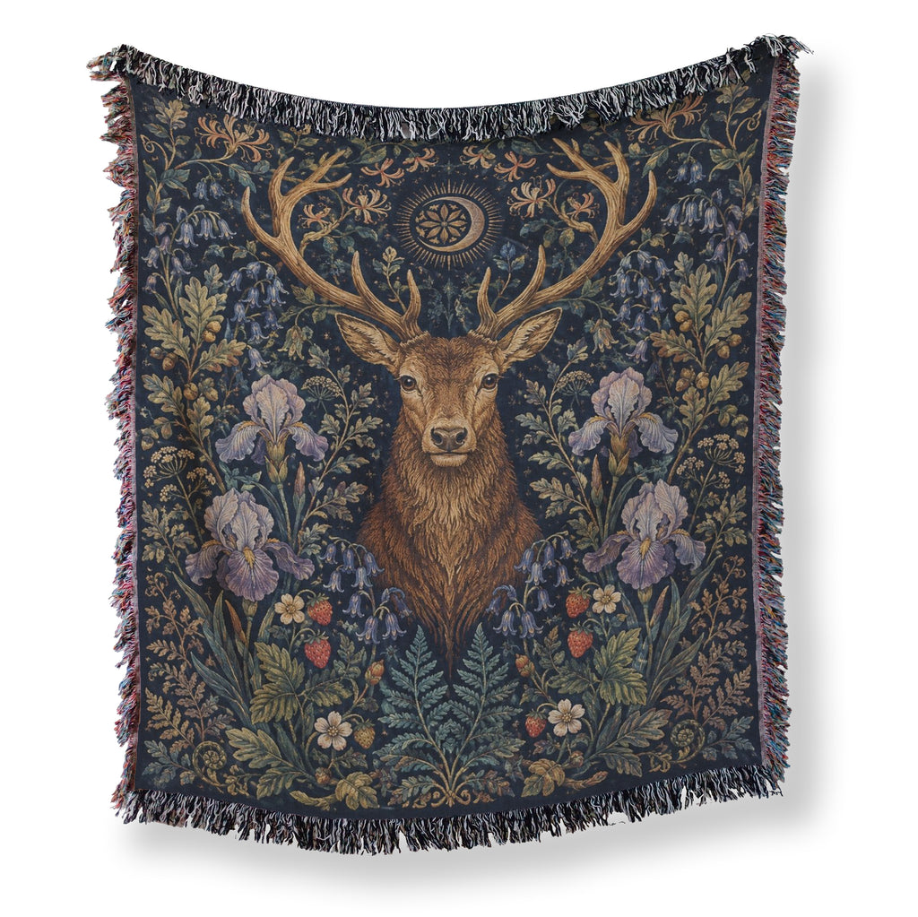 The Stag of the Iris Garden Blanket
