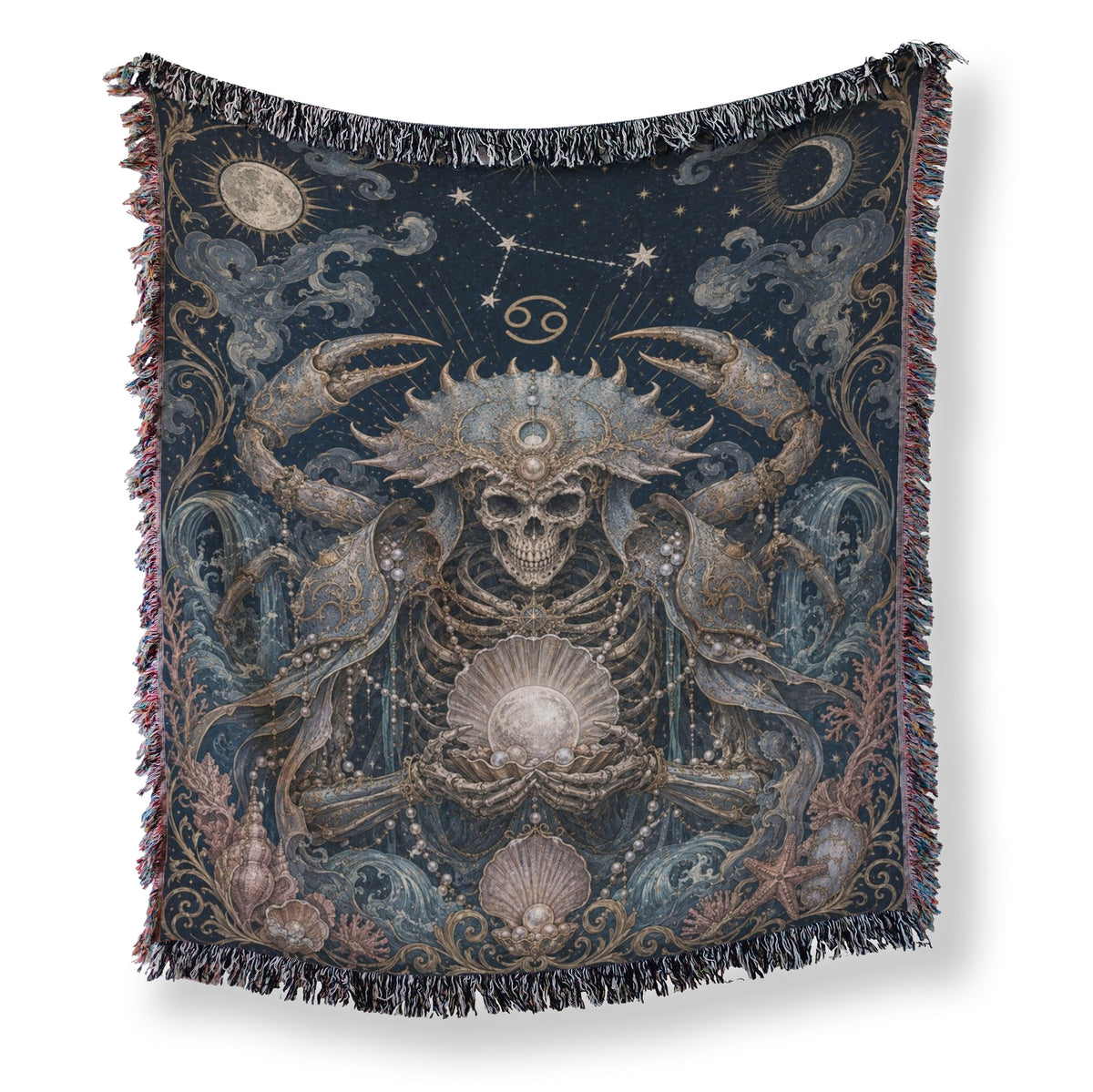 Cancer Pearlkeeper – Gothic Zodiac Blanket Main image
