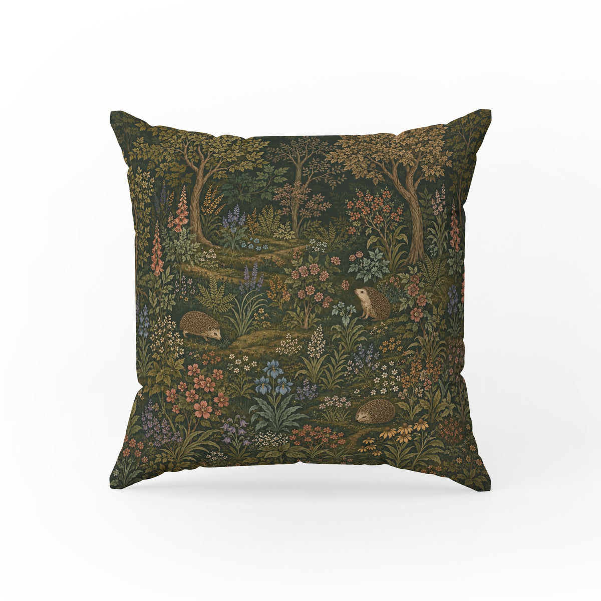 Hedgehog Hollow Floral Pillow
