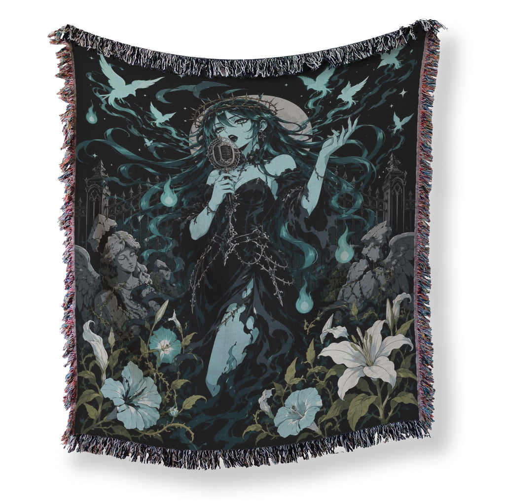 Ghost Singer of the Midnight Garden Blanket