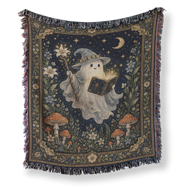 Moonlit Ghost Wizard Reader Blanket