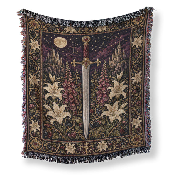 The Moonlit Lily Sword Blanket