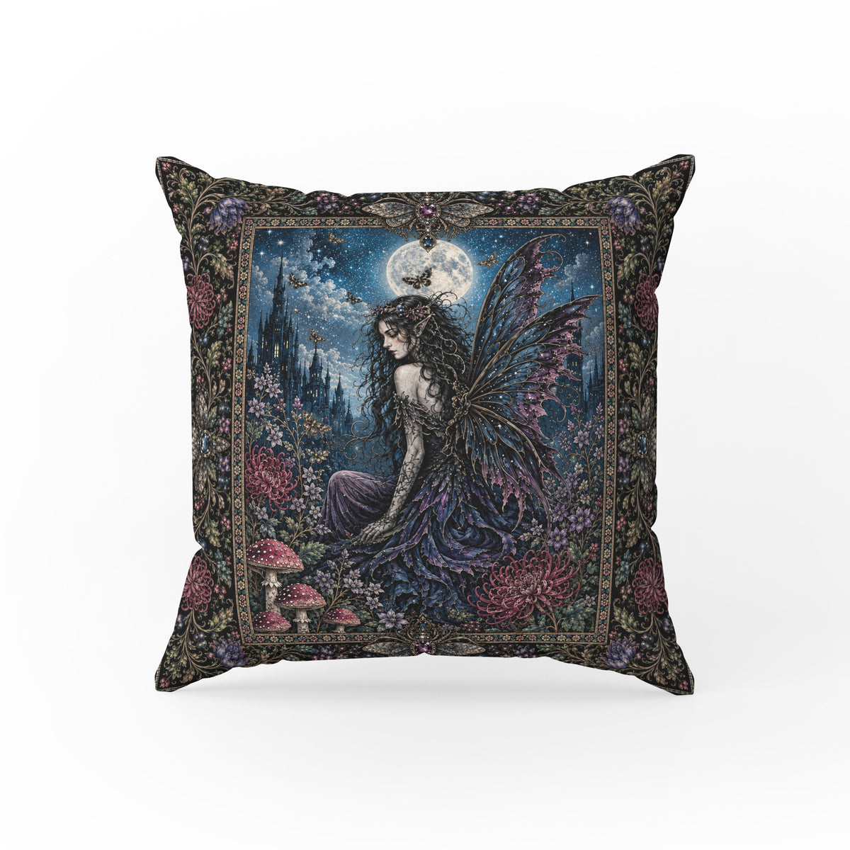 Moonlit Fae – Gothic Fairy Pillow