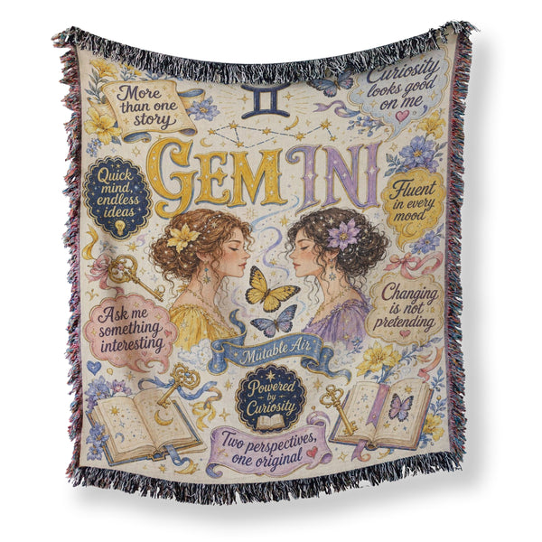 Gemini – Curious Twins Zodiac Blanket