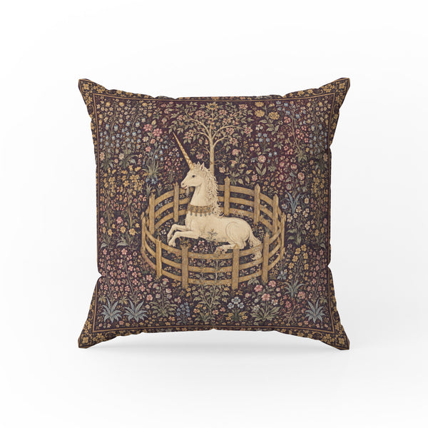The Unicorn Garden – Medieval Tapestry Pillow