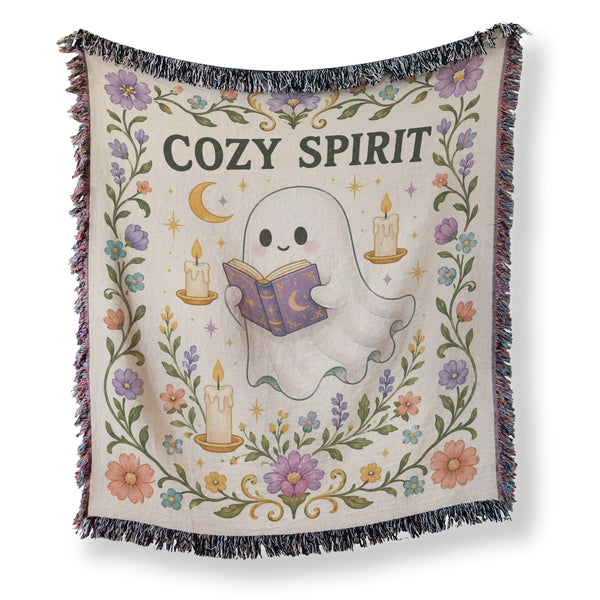 Cozy Spirit Reading Ghost Blanket