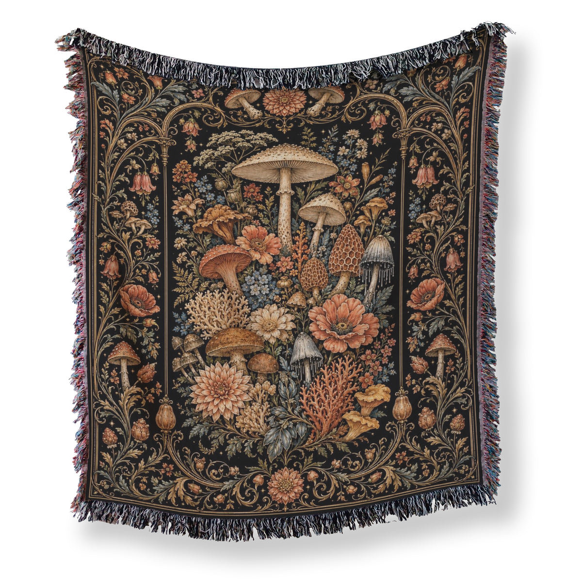 Enchanted Fungi Garden Blanket