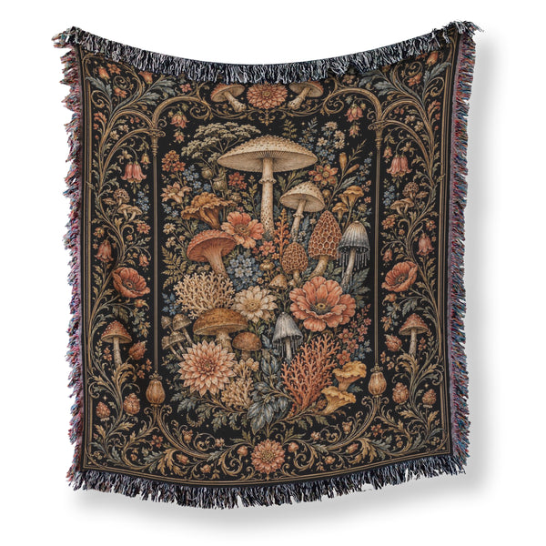 Enchanted Fungi Garden Blanket