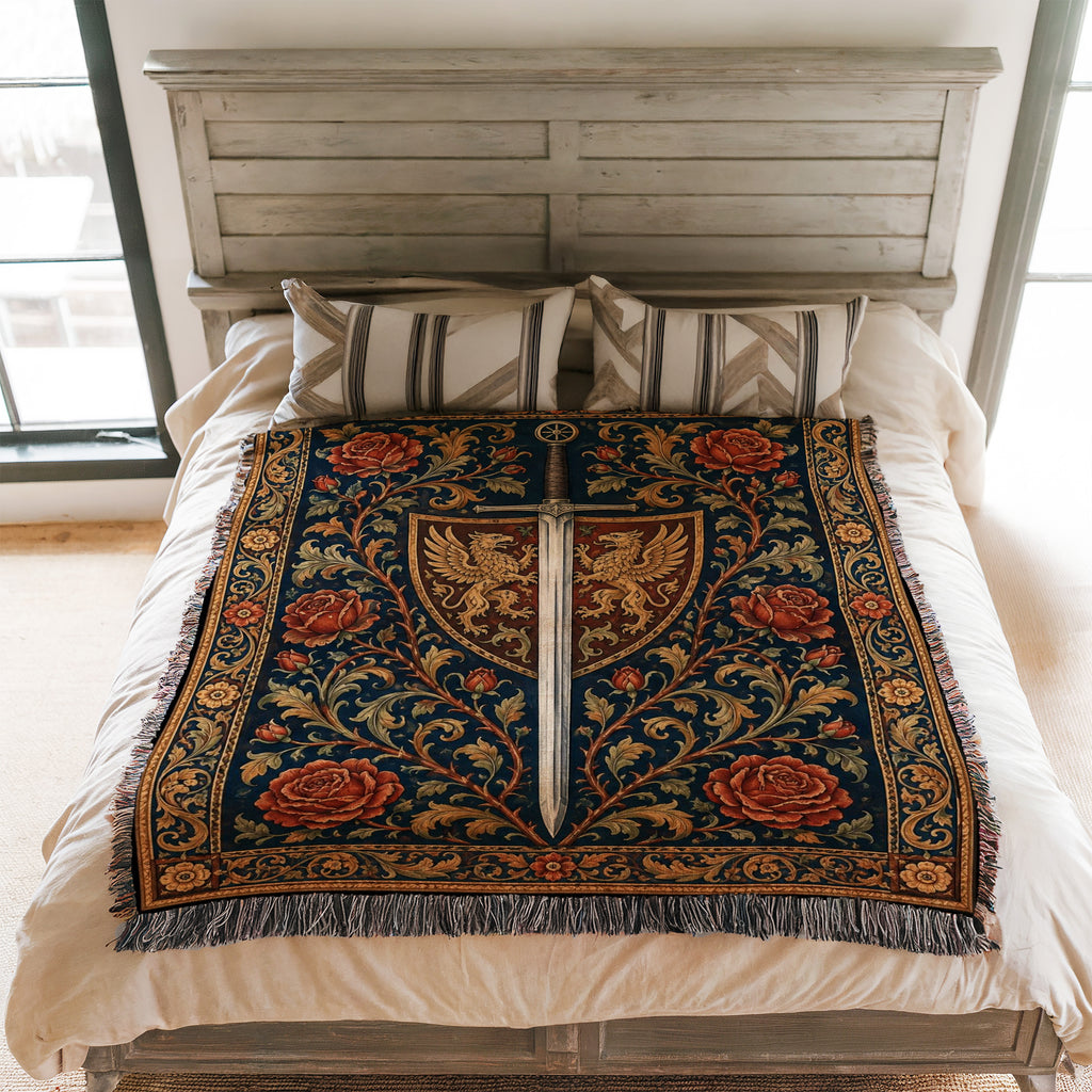 The Twin Griffins Shield Blanket
