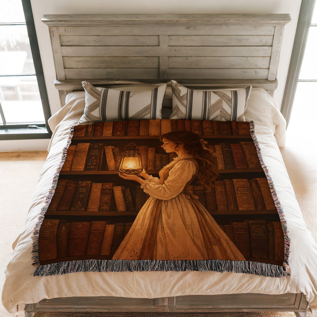 The Lantern Keeper's Library Blanket