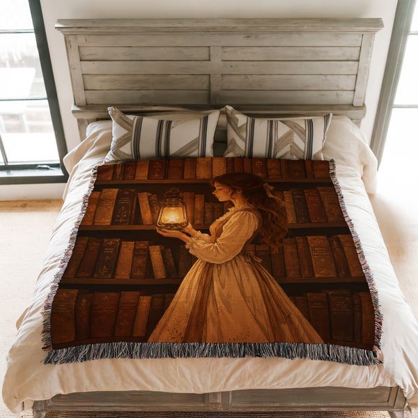 The Lantern Keeper's Library Blanket