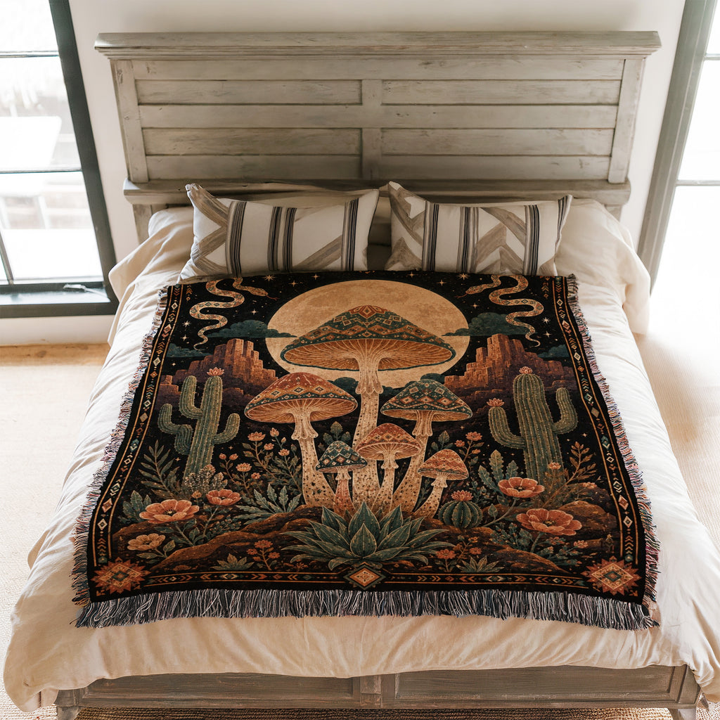 Desert Moon Mushroom Blanket
