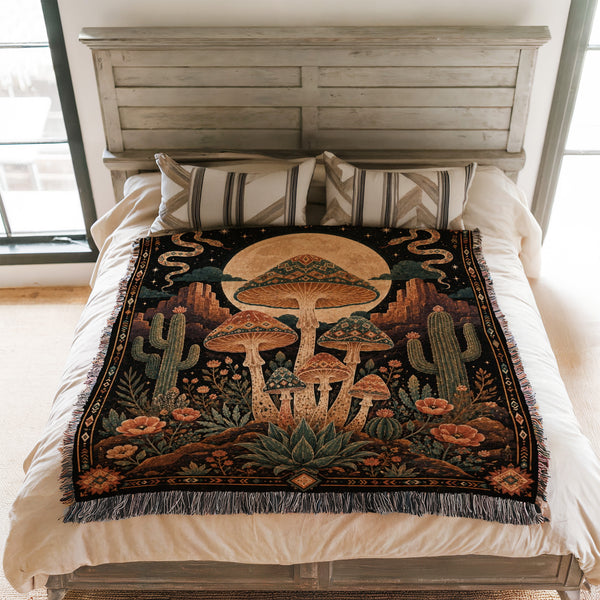 Desert Moon Mushroom Blanket