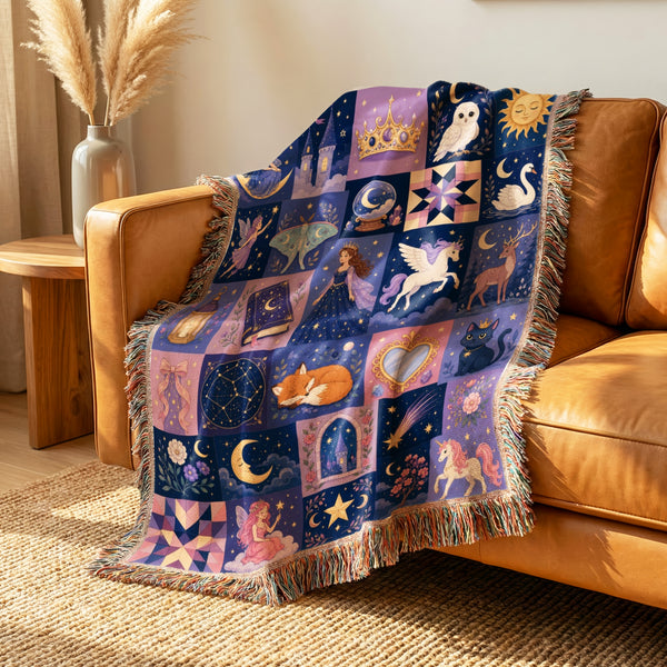 Midnight Fairytale Patchwork Blanket