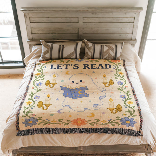Let's Read Candlelit Ghost Blanket