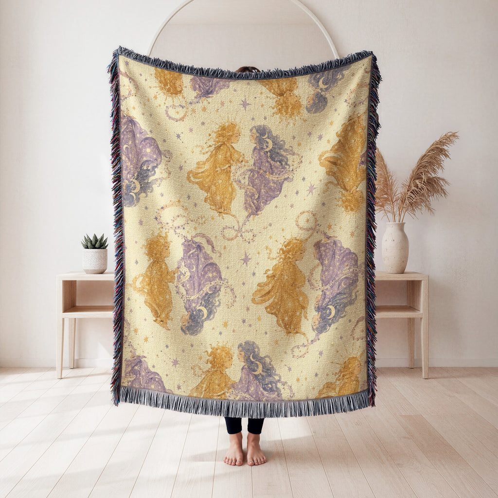 Gemini Celestial Twins Pattern Blanket