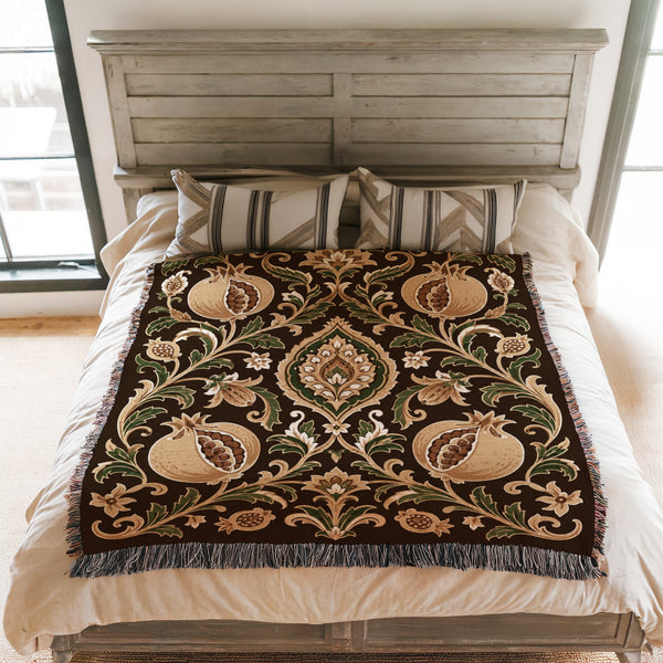 The Gilded Pomegranate Garden Blanket