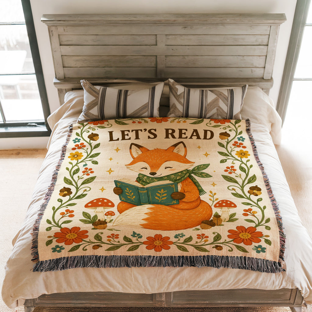 Let's Read Woodland Fox Blanket