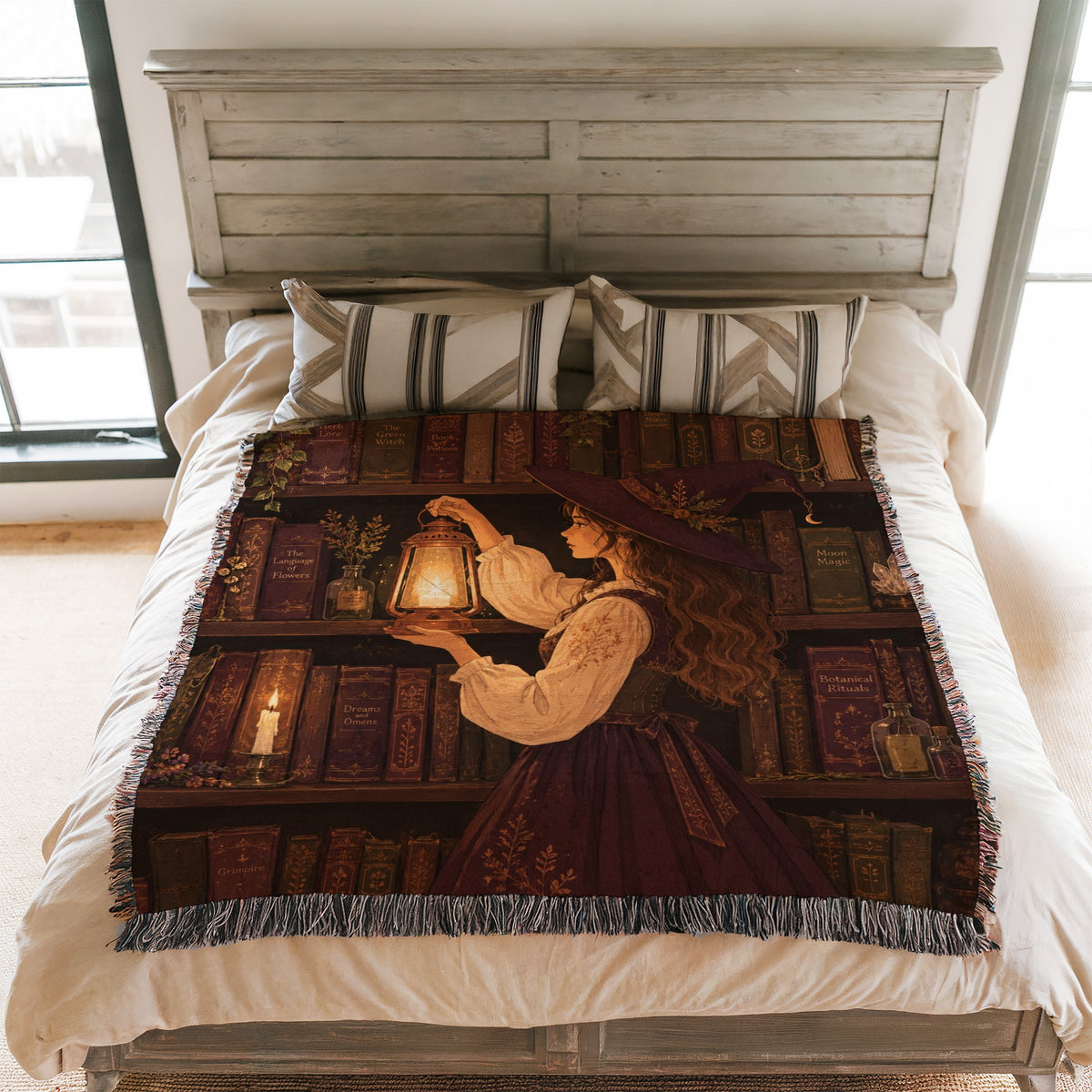 The Witch's Lantern Library Blanket