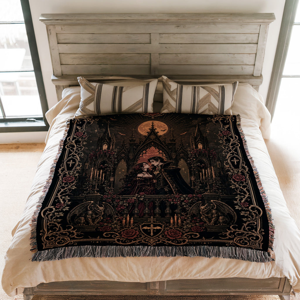 Vampire Lovers at Midnight Blanket