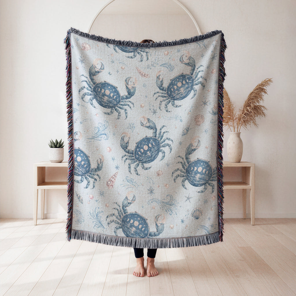 Cancer Celestial Crab Pattern Blanket