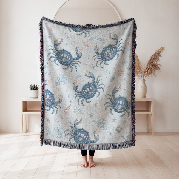 Cancer Celestial Crab Pattern Blanket