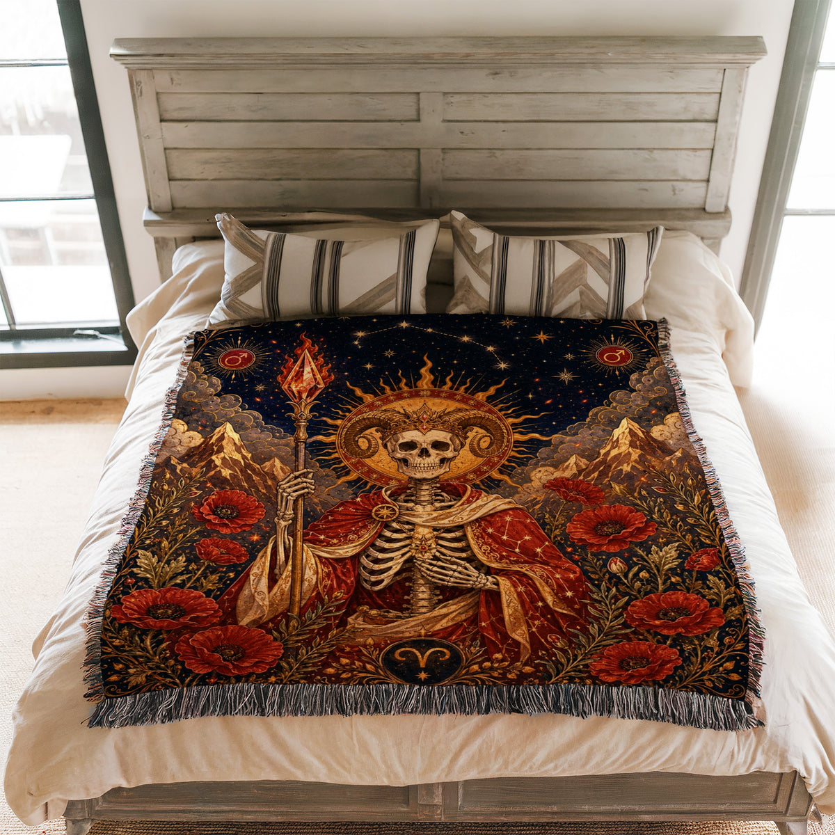 Aries Flamebearer – Gothic Zodiac Blanket