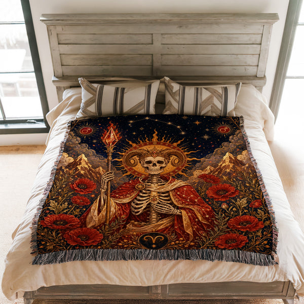 Aries Flamebearer – Gothic Zodiac Blanket