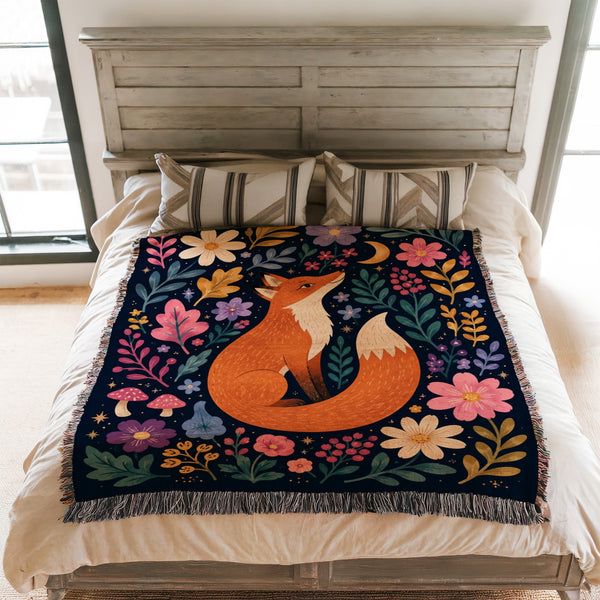 Moon Garden Fox Blanket