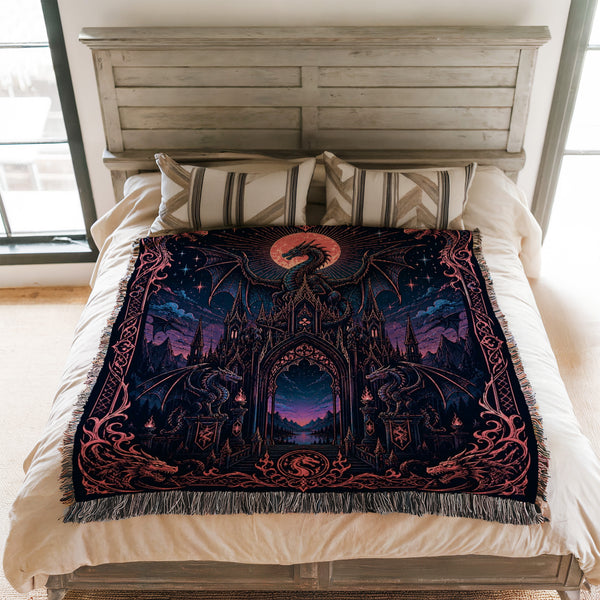 Dragon Gate of the Rose Moon Blanket
