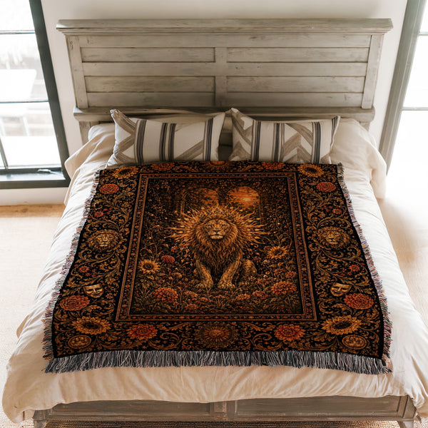 Leo Golden Lion Zodiac Blanket