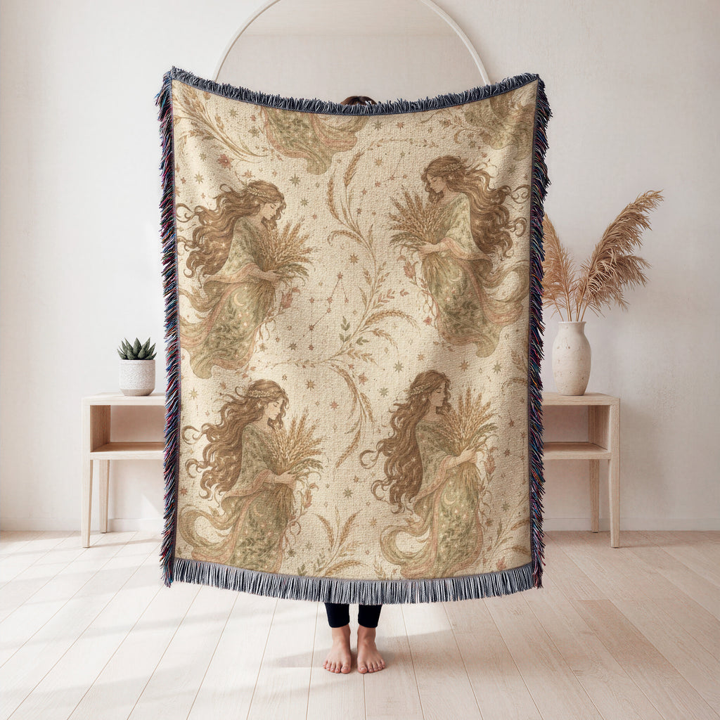Virgo Harvest Maiden Pattern Blanket