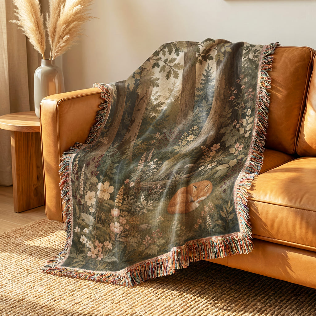 Sunset Swan Tapestry Blanket