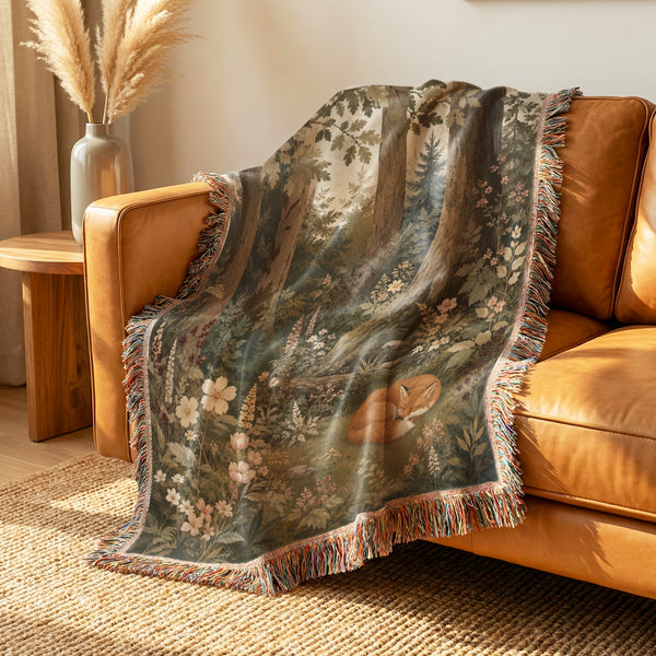 Sunset Swan Tapestry Blanket