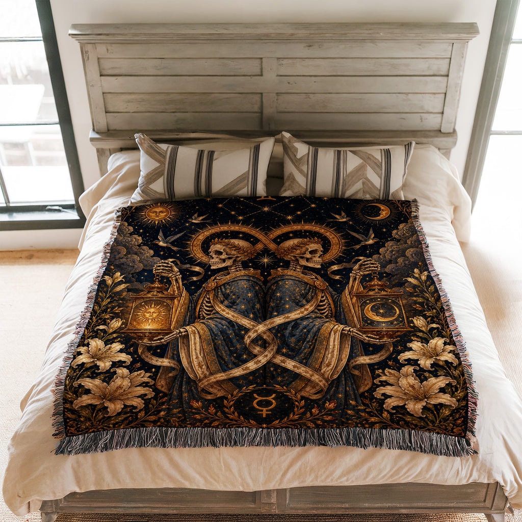 Gemini Twin Lanterns – Gothic Zodiac Blanket