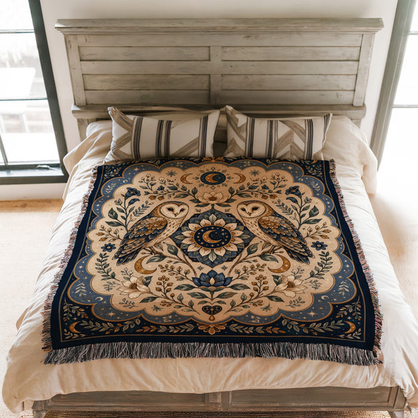 Celestial Owl Garden Blanket