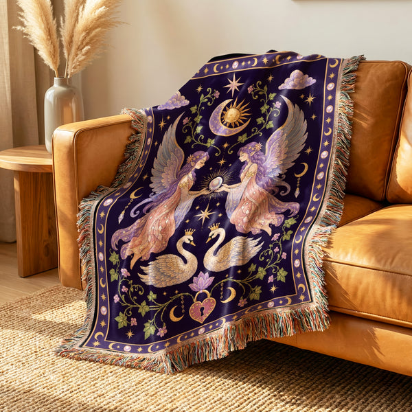 Celestial Swan Fairies Blanket