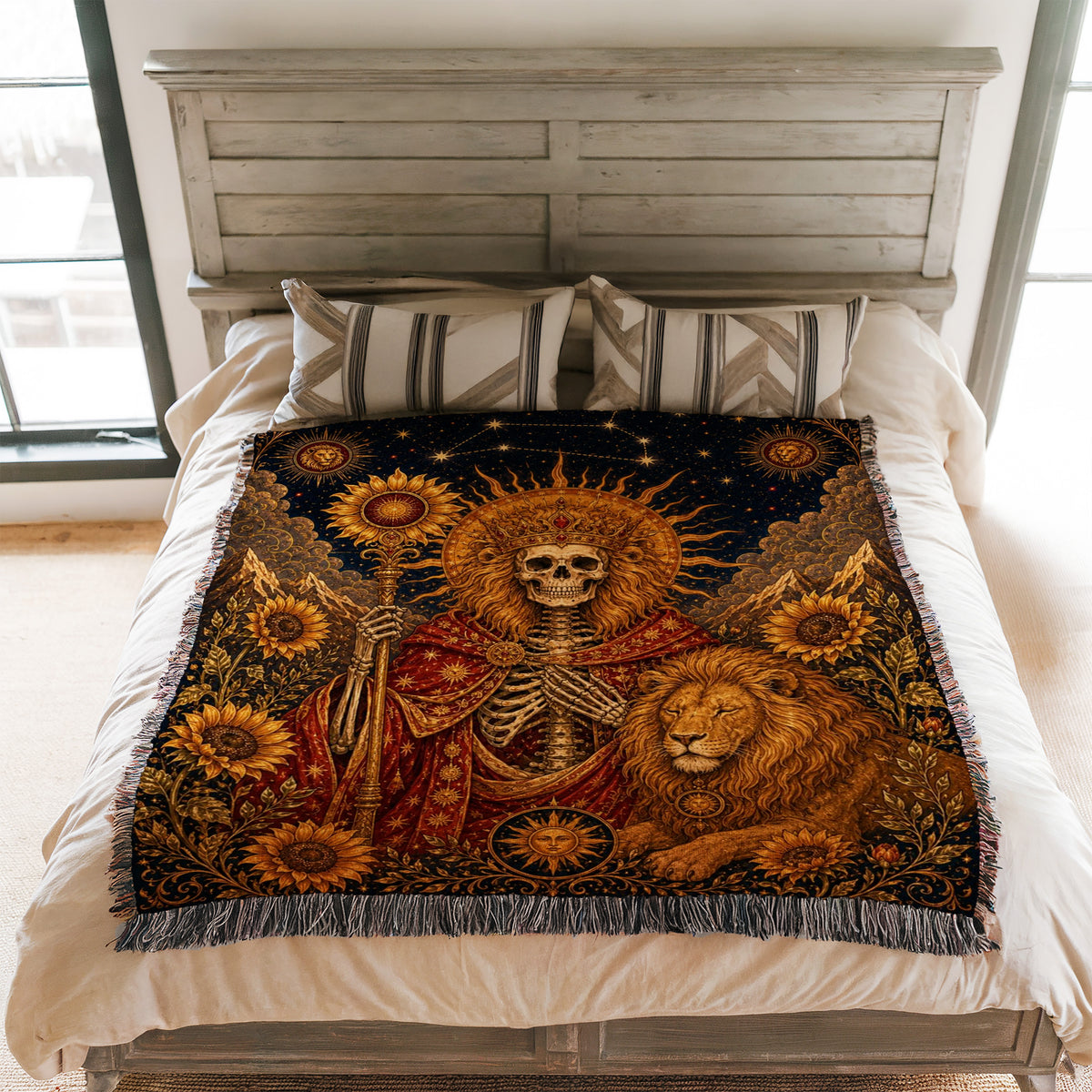 Leo Sun Crown – Gothic Zodiac Blanket