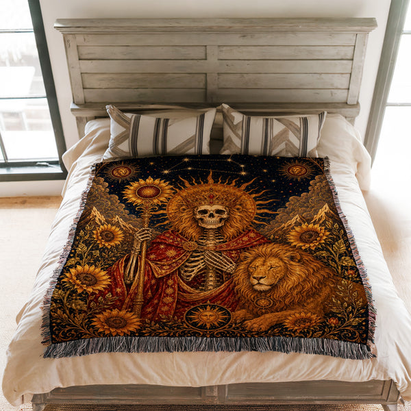 Leo Sun Crown – Gothic Zodiac Blanket