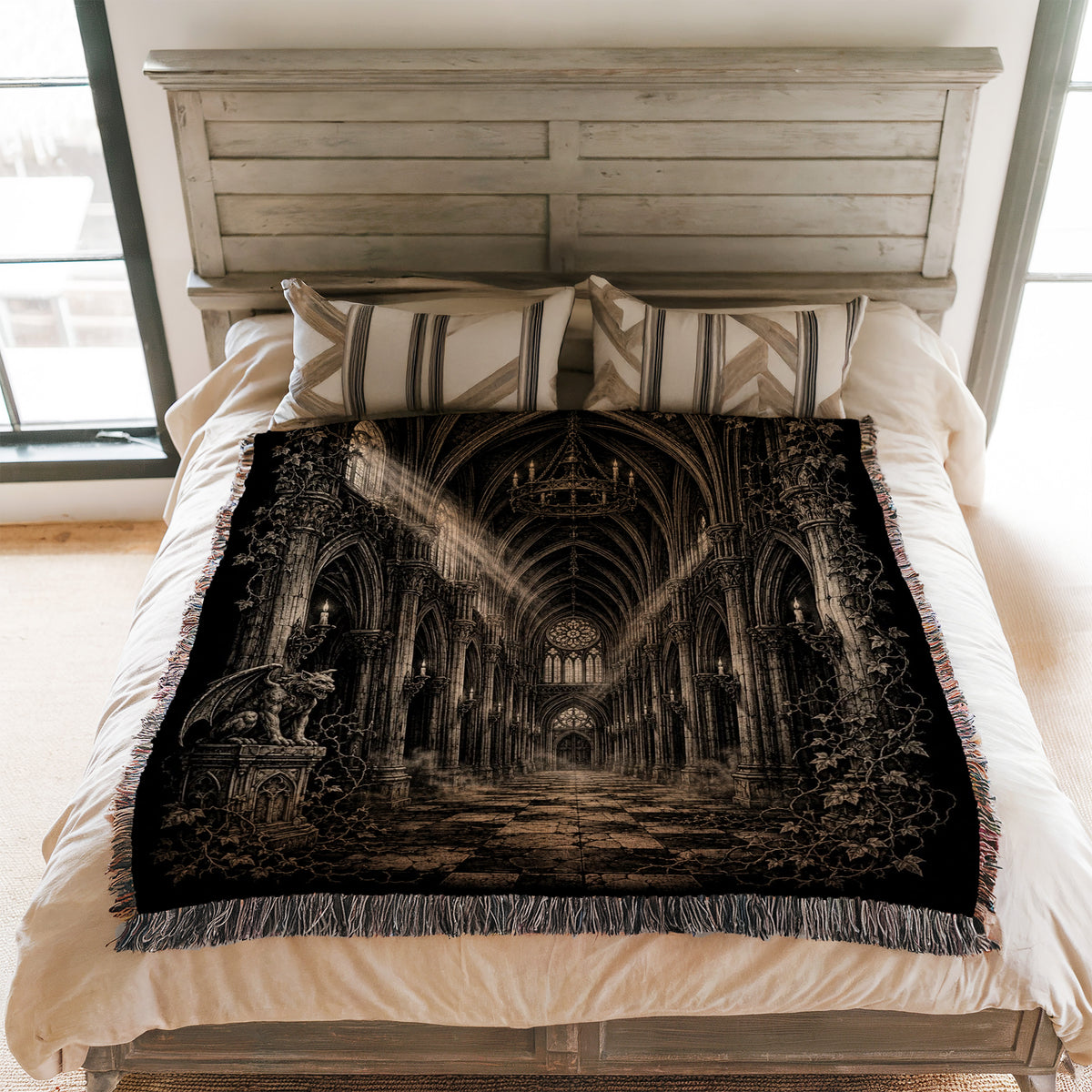 Abandoned Gothic Cathedral Blanket