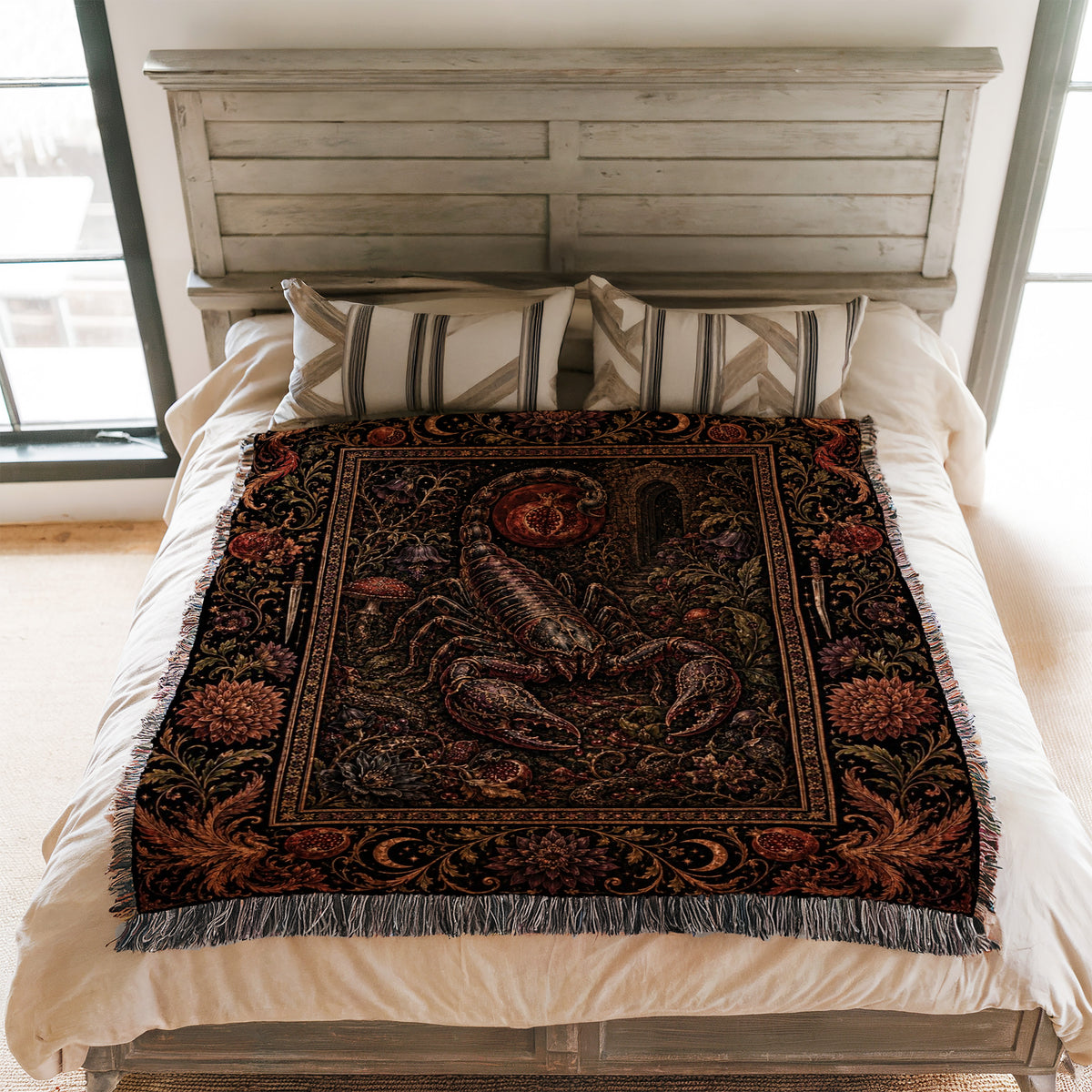 Scorpio Midnight Garden Zodiac Blanket